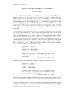 Life-Cycles of Men and Trees in Sonatorrek