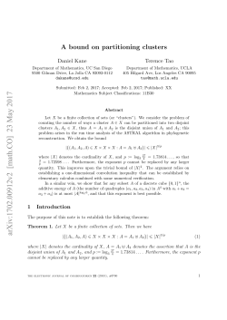 A bound on partitioning clusters