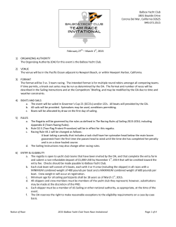 Notice of Race - Balboa Yacht Club