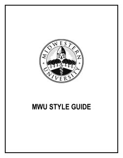 mwu style guide - Midwestern University