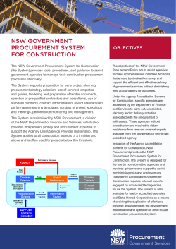 nsw government procurement system for construction