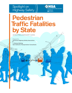 Pedestrian Traffic Fatalities by State