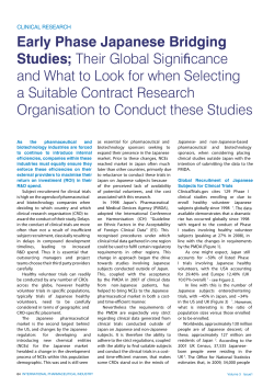 Early Phase Japanese Bridging Studies