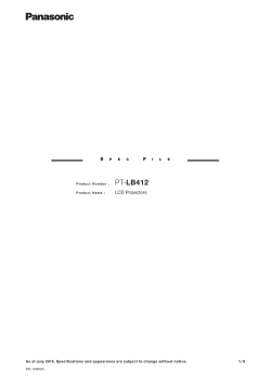 Spec Sheet - Audio General Inc.