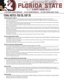FINAL NOTES: FSU 55, USF 35