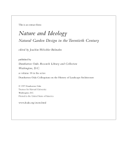 Nature and Ideology: Natural Garden Design in the Twentieth Century