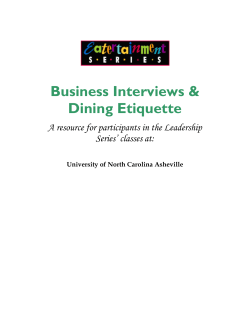 General Overview - UNCA Career Center