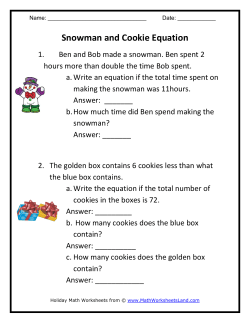 Snowman and Cookie Equation