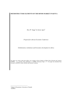 Microstructure elements of the Bonds Market in Kenya