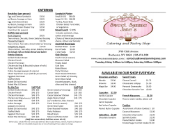 catering available in our shop everyday