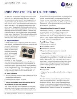 Application Note 219 Using PIDs For 10% Of LEL