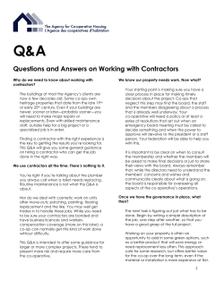 Questions and Answers on Insurance for Co