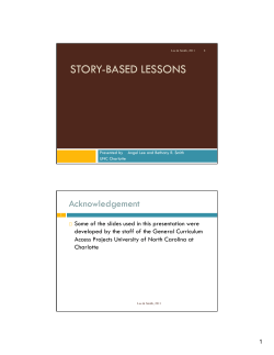 story-based lessons - Idaho Training Clearinghouse