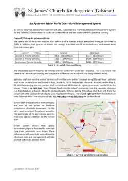 Traffic Control System - St. James` Church Kindergarten