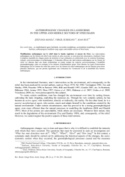 anthropogenic changes on landforms in the upper and middle