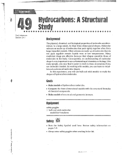 Make models of hydrocarbon molecules. Compare the
