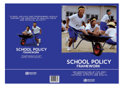 School policy framework - World Health Organization