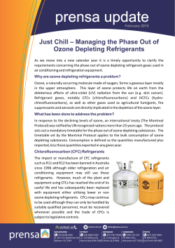 Prensa Update - Refrigerant Phase Out