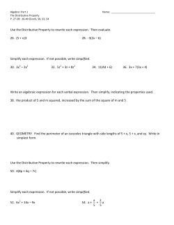 Use the Distributive Property to rewrite each expression