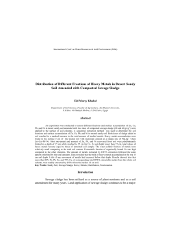 Distribution of Different Fractions of Heavy Metals in Desert Sandy