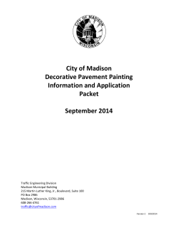 City of Madison Decorative Pavement Painting Information and