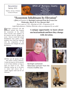Ecosystem Inhabitants by Elevation