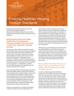 Creating Healthier Housing Through Standards