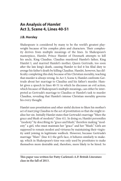 An Analysis of Hamlet Act 3, Scene 4, Lines 40-51