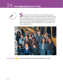 54 Investigating Human Traits