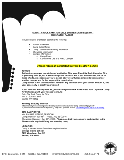 2016 S1 Summer Camp Orientation Packet
