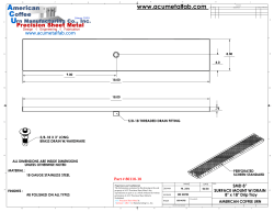 Drawing of 8" X 18" X 3/4" - ACU Precision Sheet Metal
