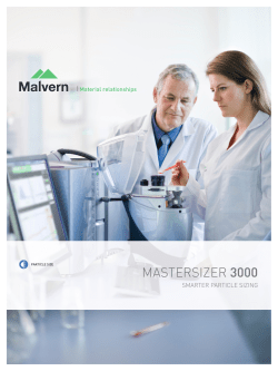 Brochure: Mastersizer 3000 and Accessories