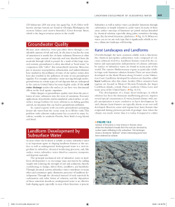 Groundwater Quality Landform Development by