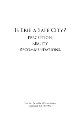 Is Erie a Safe City? - Jefferson Educational Society