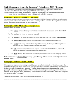 SAR Guidelines and Worksheet, Jan. 2016