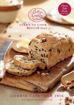 our updated 2016 Annual Course Calendar, be inspired