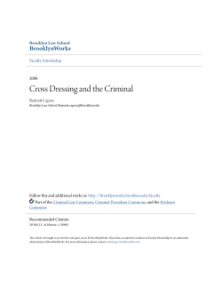 Cross Dressing and the Criminal - BrooklynWorks