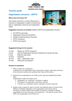Teacher guide Organisation structure