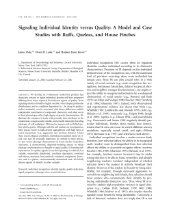 Signaling Individual Identity versus Quality: A Model and