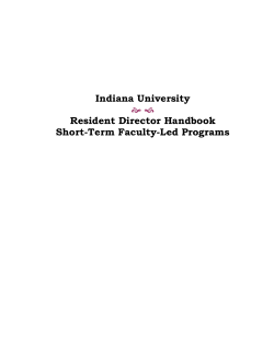 Resident Director Handbook - Indiana University Bloomington