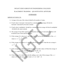 averages - Infant Jesus College Of Engineering