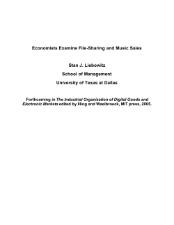 Economists Examine File-Sharing and Music Sales