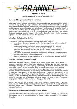 MFL - Brannel School