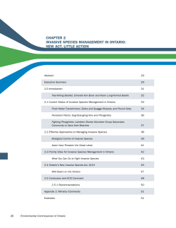 Invasive Species Management in Ontario