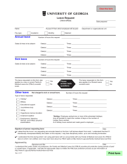 Leave Request Annual leave Sick leave 4 4