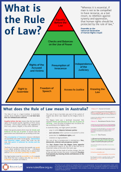 the Rule of Law Principle in Australia