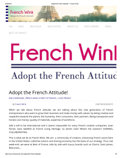 Adopt the French Attitude!