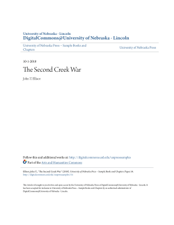 The Second Creek War - DigitalCommons@University of Nebraska