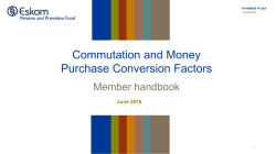 Commutation and Money Purchase Conversion Factors