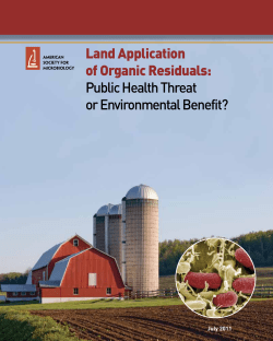 Land Application of Organic Residuals: Public Health Threat or